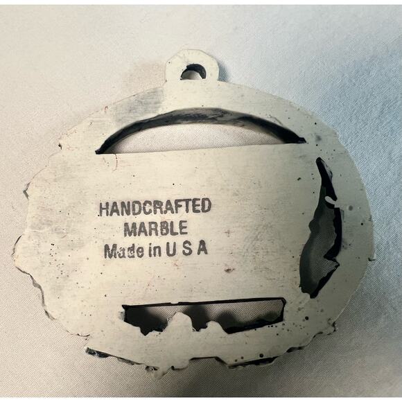 Pella Iowa Marble Christmas Ornament Blue Off‎ White - Picture 4 of 4